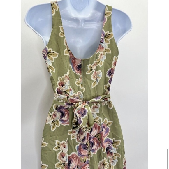 VINTAGE BETSEY JOHNSON MIDI MAXI FLORAL DRESS RAYON Y2K FAIRYCORE XS S P - Picture 4 of 6